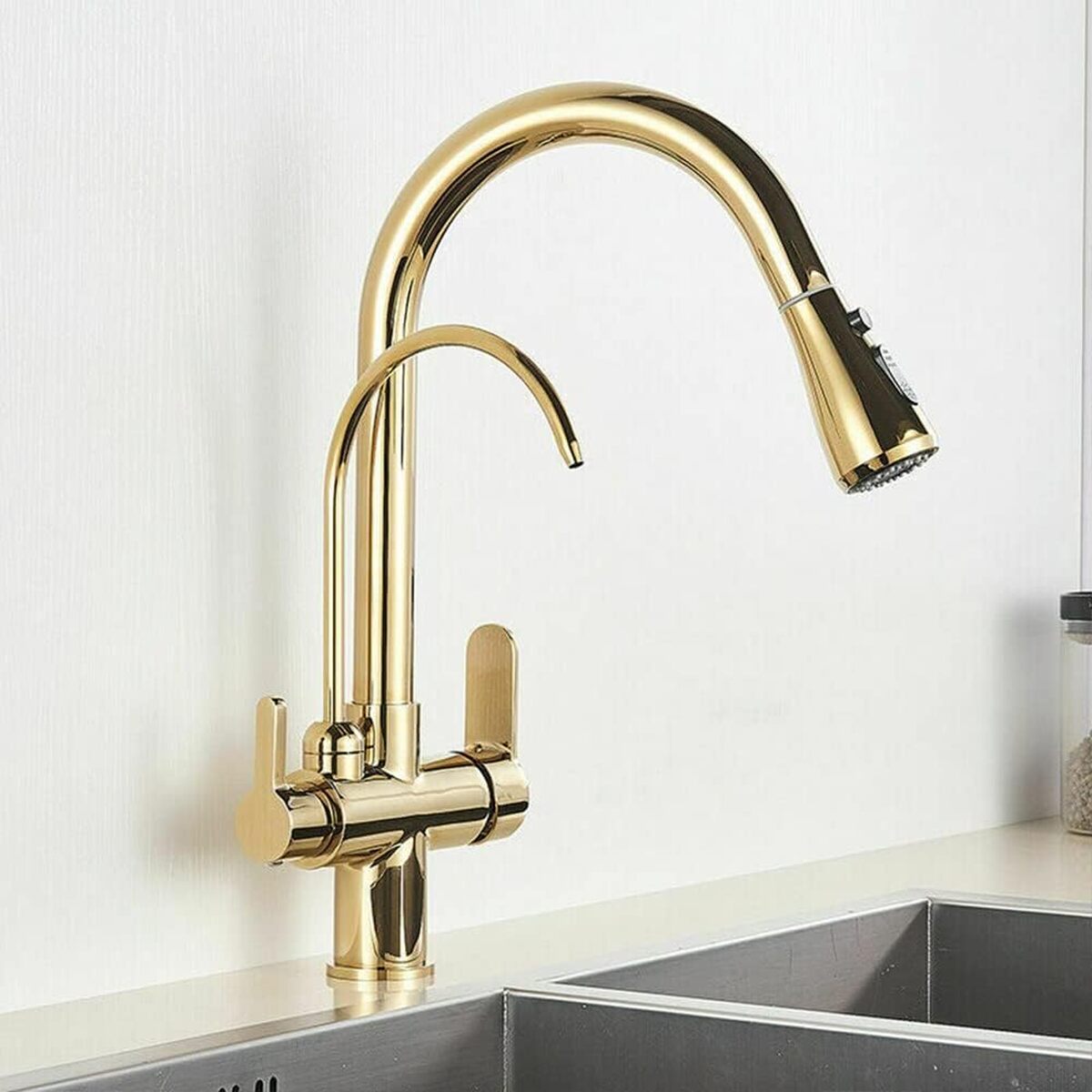 Test du robinet de cuisine Masinies avec douchette extractible