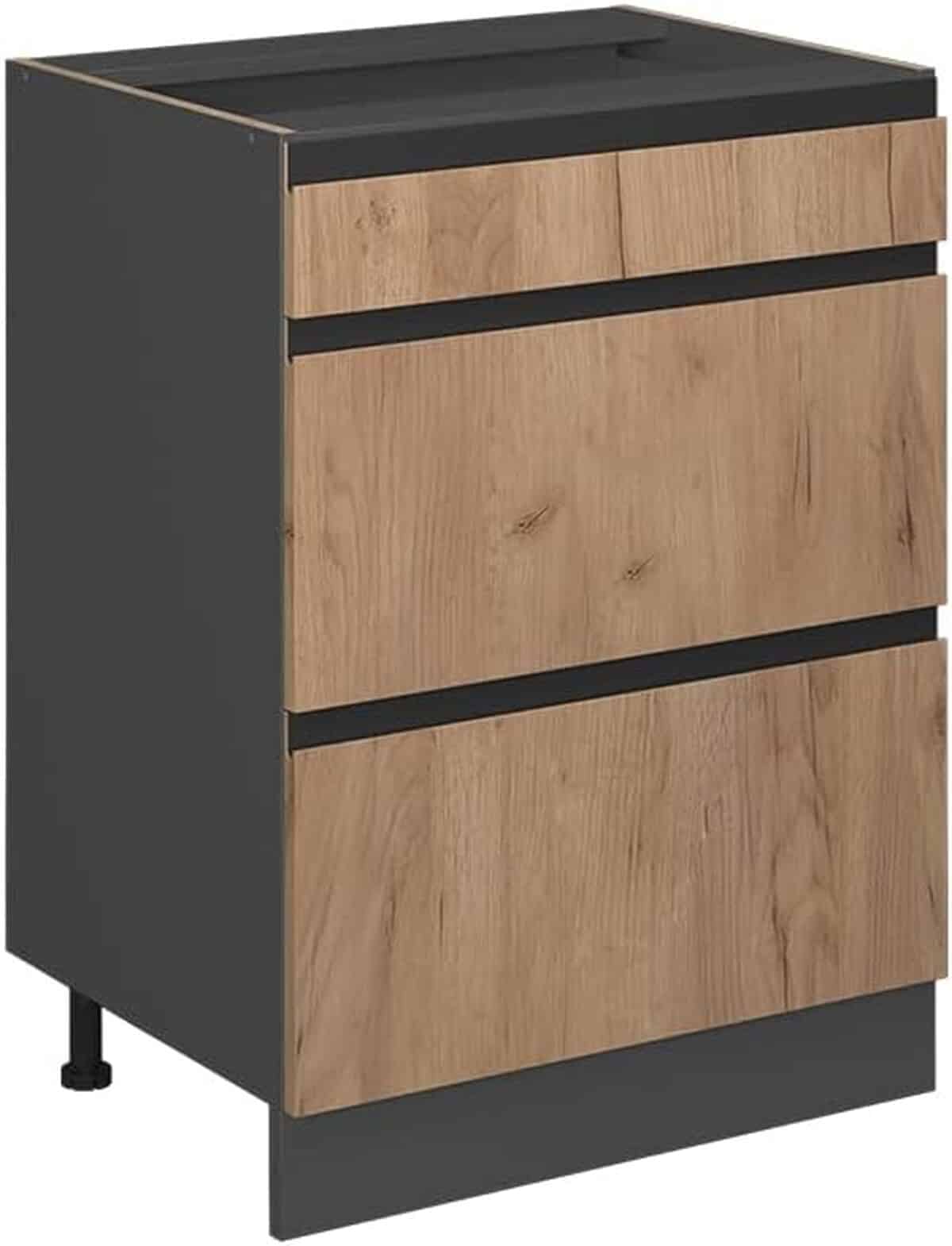 Test du meuble de cuisine Vicco R-Line : chêne doré et anthracite