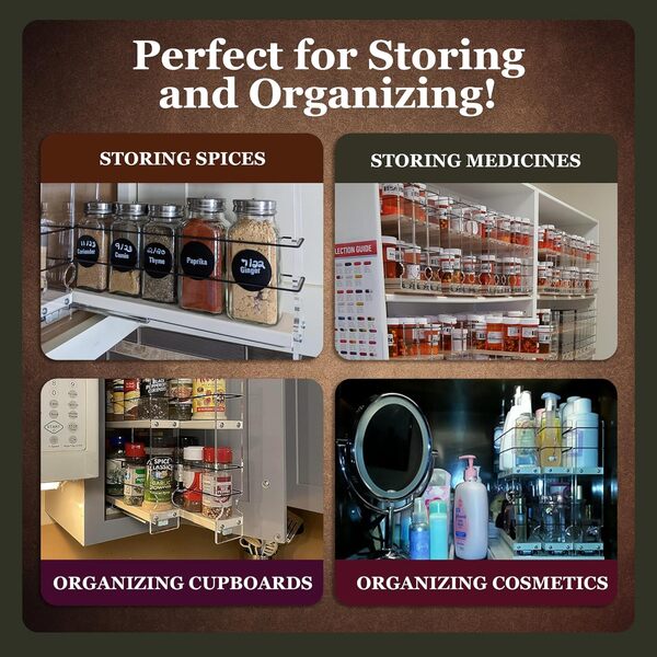 Vertical Spice - 2x2x11 DC - Spice Rack Narrow Space - 12 Capacity - Drawer Access by Vertical Spice