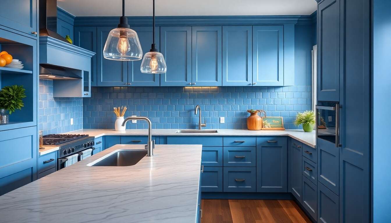 Cuisine bleue : inspiration et idées déco