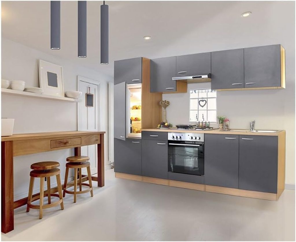 Test de la cuisine équipée respekta LBKB270BG hêtre gris