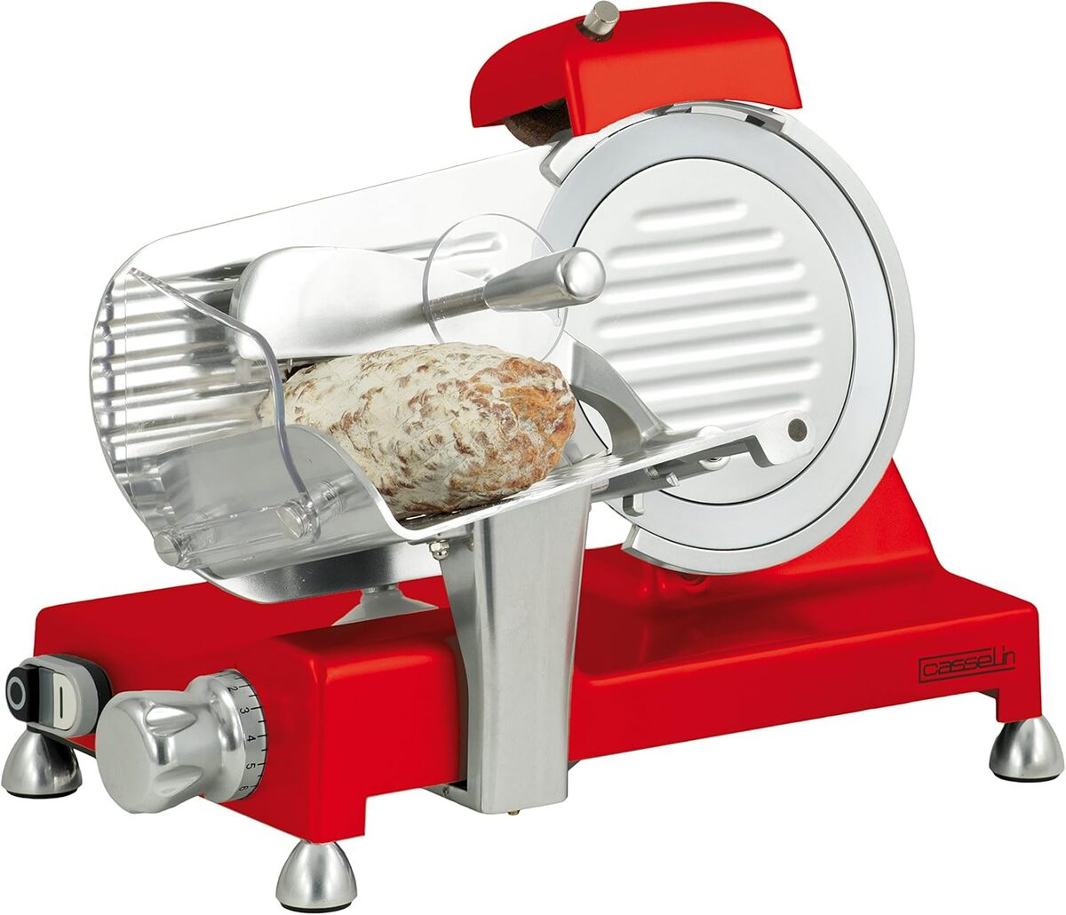 Test de la trancheuse à jambon Casselin rouge