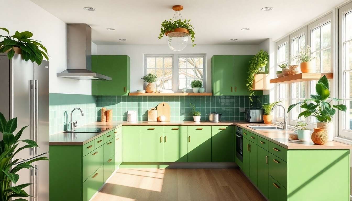 Décoration de cuisine : osez le vert pour un style unique