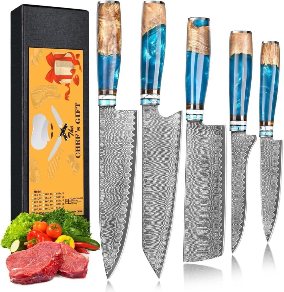 Test : couteaux de cuisine japonais oFuun en acier Damas