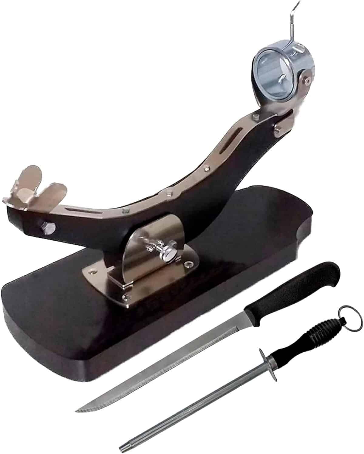 Test du support à jambon inclinable professionnel en acier inoxydable