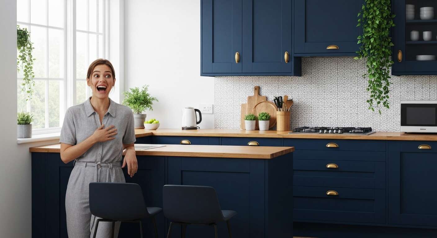 Comment rendre une cuisine bleu marine chaleureuse ?