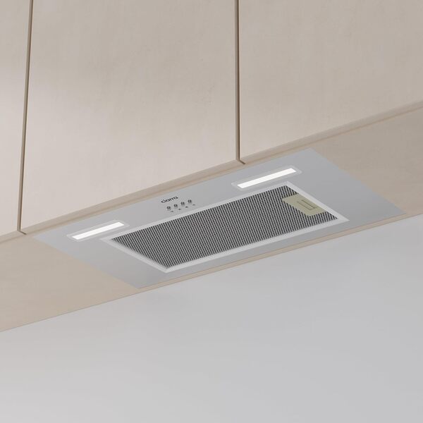 Ciarra Hotte Aspirante Encastrée 60cm A+++, 650 m³/h, 3 Vitesses, Mode Recyclage ou Évacuation, Filtre à Charbon Inclus, LED Éclairage, Inox – CBCS6926A [Classe énergétique A+++]