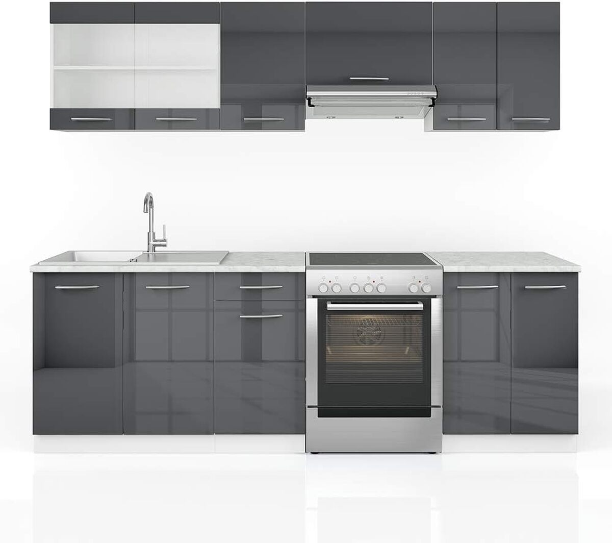 Test Vicco Cuisine Raul anthracite brillante