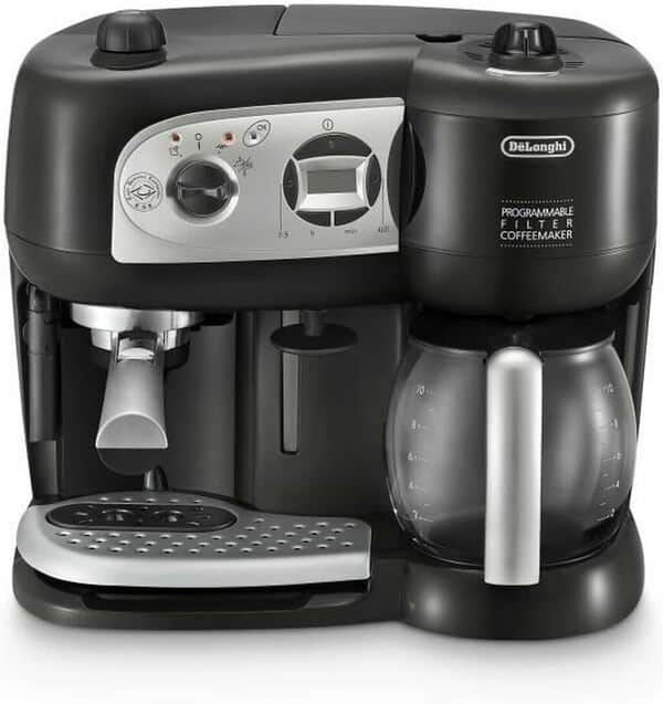 De'Longhi Machine à Café à Pompe et Cafetière Filtre 2-en-1, Machine Expresso BCO264.1, Noir