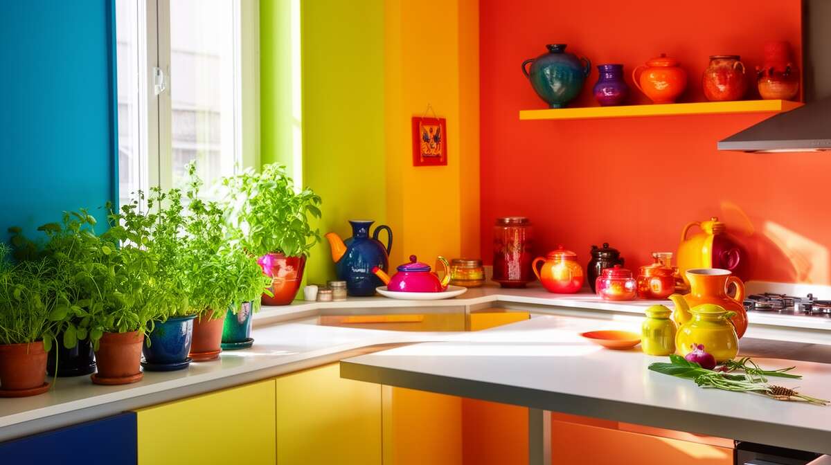 Oser les teintes éclatantes : une cuisine audacieuse Oser les teintes éclatantes : une cuisine audacieuse