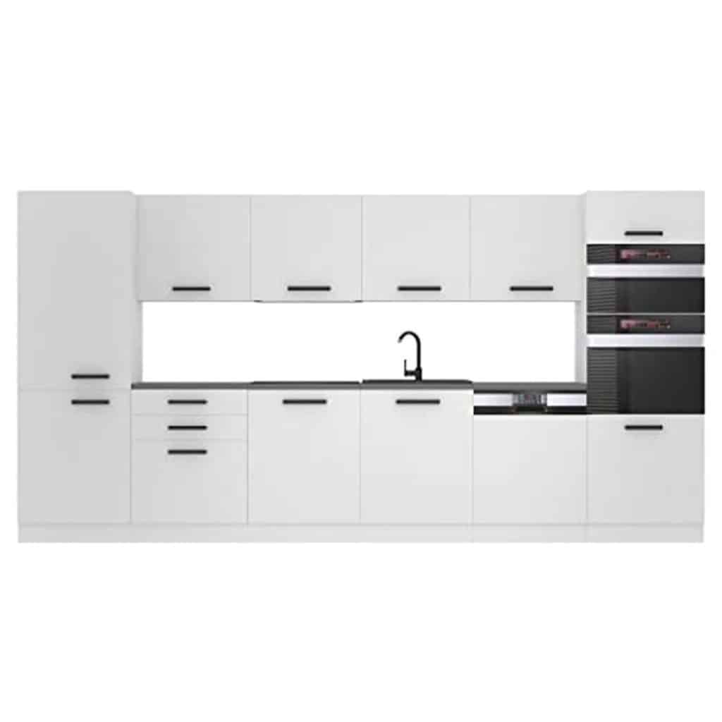 Test de la cuisine équipée Belini Naomi 360 cm blanc mat