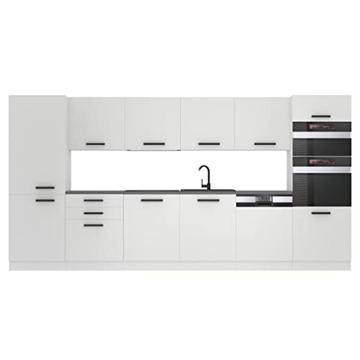 Test de la cuisine équipée Belini Naomi 360 cm blanc mat