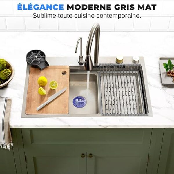 Découvrez notre analyse de l'évier en acier inoxydable SereneLife : un modèle alliant modernité et fonctionnalité, parfait pour sublimer votre cuisine.